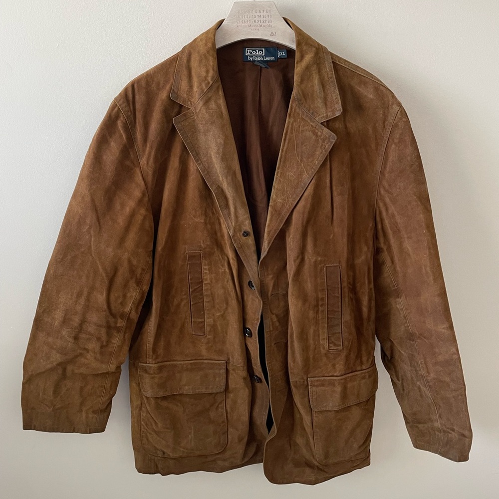 Vintage 90s RLL Polo Ralph Lauren Suede Leather Field Rancher Jacket Men’s XL